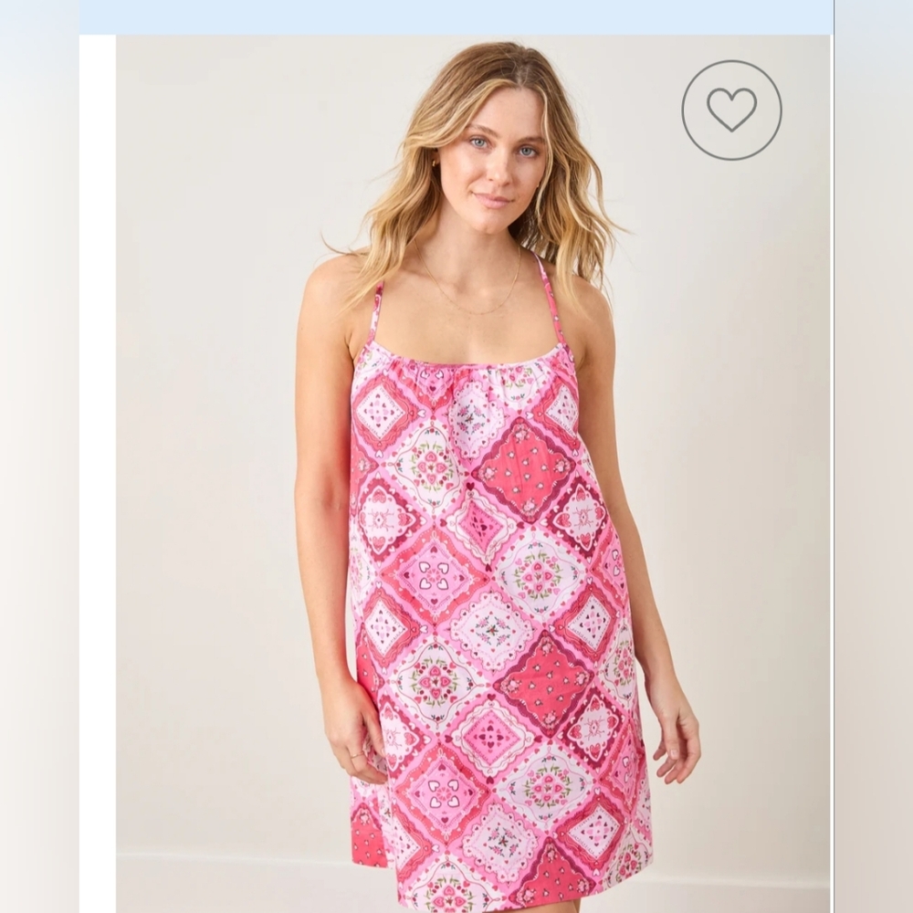 NWT Printfresh Cami Nightgown In Vintage Valentine, Size Small - Picture 2 of 7